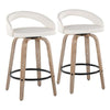 Grotto Upholstered 26" Fixed-Height Counter Stool - Set of 2