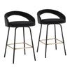 Grotto Upholstered 26" Fixed-Height Counter Stool - Set of 2