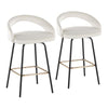 Grotto Upholstered 26" Fixed-Height Counter Stool - Set of 2
