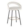 Grotto Upholstered 26" Fixed-Height Counter Stool - Set of 2