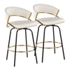 Jie 26" Fixed-Height Counter Stool - Set of 2