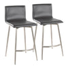 Mara Upholstered 26" Fixed-Height Counter Stool - Set of 2