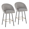 Matisse High Back 26" Fixed-Height Counter Stool - Set of 2