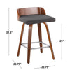 Maya 26" Fixed-Height Counter Stool - Set of 2
