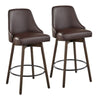 Marcel Upholstered 26" Fixed-Height Counter Stool - Set of 2