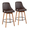 Marcel Upholstered 26" Fixed-Height Counter Stool - Set of 2
