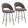 Renee Upholstered 26" Fixed-Height Counter Stool - Set of 2