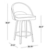 Renee Upholstered 26" Fixed-Height Counter Stool - Set of 2