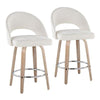 Renee Upholstered 26" Fixed-Height Counter Stool - Set of 2