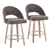 Renee Upholstered 26" Fixed-Height Counter Stool - Set of 2