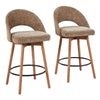 Renee Upholstered 26" Fixed-Height Counter Stool - Set of 2