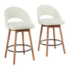 Renee Upholstered 26" Fixed-Height Counter Stool - Set of 2