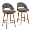 Renee Upholstered 26" Fixed-Height Counter Stool - Set of 2