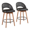 Renee Upholstered 26" Fixed-Height Counter Stool - Set of 2