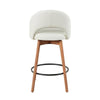 Renee Upholstered 26" Fixed-Height Counter Stool - Set of 2