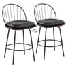Riley Claire 26" Fixed-Height Counter Stool - Set of 2