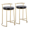 Round Fuji 26" Fixed-Height Counter Stool - Set of 2