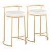Round Fuji 26" Fixed-Height Counter Stool - Set of 2