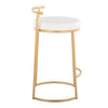 Round Fuji 26" Fixed-Height Counter Stool - Set of 2