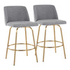 Toriano 26" Fixed-Height Counter Stool - Set of 2