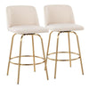 Toriano 26" Fixed-Height Counter Stool - Set of 2