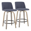 Toriano 26" Fixed-Height Counter Stool - Set of 2