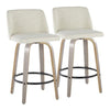 Toriano 26" Fixed-Height Counter Stool - Set of 2