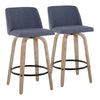 Toriano 26" Fixed-Height Counter Stool - Set of 2