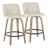 Toriano 26" Fixed-Height Counter Stool - Set of 2