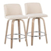 Toriano 26" Fixed-Height Counter Stool - Set of 2