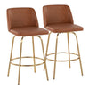 Toriano 26" Fixed-Height Counter Stool - Set of 2
