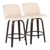 Toriano 26" Fixed Height Counter Stool - Set of 2