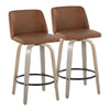 Toriano 26" Fixed-Height Counter Stool - Set of 2
