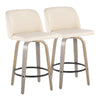 Toriano 26" Fixed Height Counter Stool - Set of 2