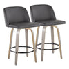 Toriano 26" Fixed Height Counter Stool - Set of 2