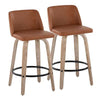Toriano 26" Fixed-Height Counter Stool - Set of 2