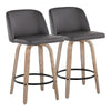 Toriano 26" Fixed Height Counter Stool - Set of 2