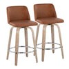 Toriano 26" Fixed-Height Counter Stool - Set of 2