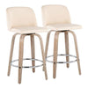 Toriano 26" Fixed-Height Counter Stool - Set of 2