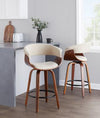 Vintage Mod 26" Fixed-Height Counter Stool - Set of 2
