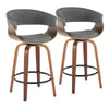 Vintage Mod 26" Fixed-Height Counter Stool - Set of 2