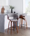 Vintage Mod 26" Fixed-Height Counter Stool - Set of 2