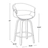 Vintage Mod 26" Fixed-Height Counter Stool - Set of 2