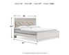 Altyra King Panel Bed - White (B2640B3)
