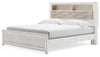 Altyra King Panel Bookcase Bed - White (B2640B51)