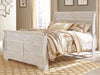Willowton Queen Sleigh Bed - Whitewash (B267B29)