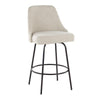 Studded Marcel 27" Fixed-Height Counter Stool - Set of  2