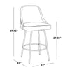 Studded Marcel 27" Fixed-Height Counter Stool - Set of  2