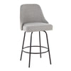 Studded Marcel 27" Fixed-Height Counter Stool - Set of  2