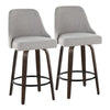 Studded Marcel 27" Fixed-Height Counter Stool - Set of  2